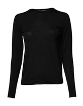 Dolce & Gabbana Black Wool Knit Crew Neck Pullover Sweater -   -  Dolce & Gabbana.